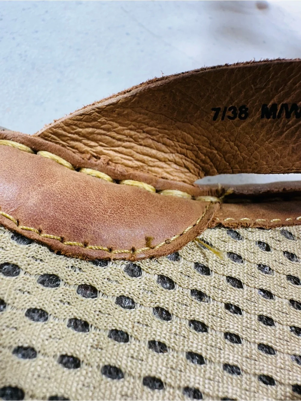Born Tan Leather Crisscross Slide Sandals
